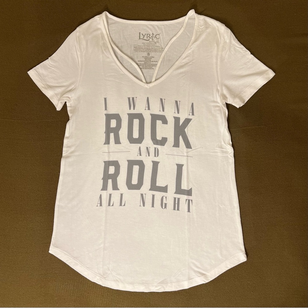 Lyric Culture Red Label I Wanna Rock and Roll All Night Top